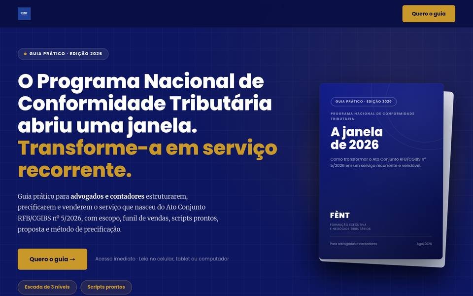 Print da tela inicial do site Guia Prático PNCT